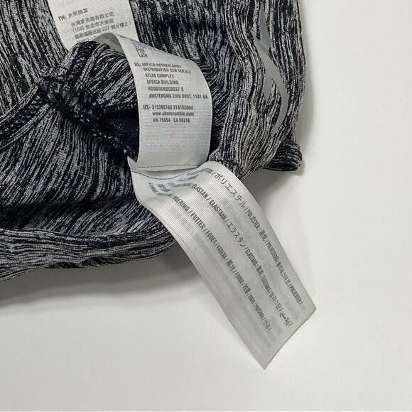 Holister Open Back Chriscross Black & Gray Spacedye Spots Bra Women's Size M - Picture 13 of 15